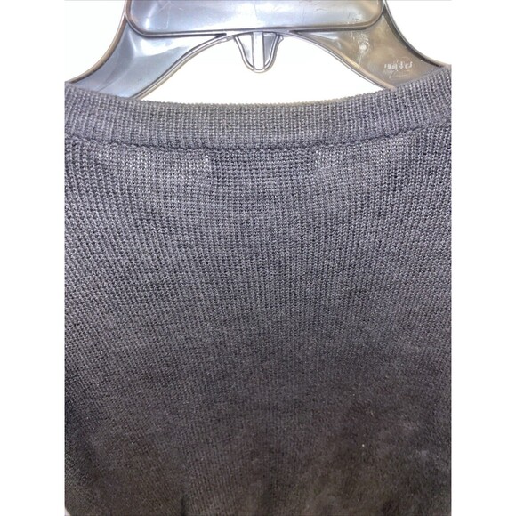 B.P. Design Women’s Christmas Sweater Size Small Black Floral Holly Gold Beads - Picture 9 of 12